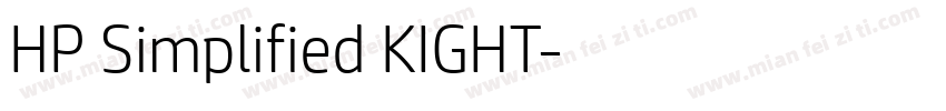 HP Simplified KIGHT字体转换